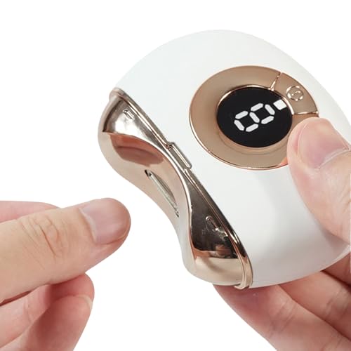 Cortaúñas eléctrico: cortaúñas con batería, recortador de 3 velocidades, recargable con mango ergonómico | Práctico para el hogar, viajes, oficina, cuidadores familiares, adultos, niños, promoción de
