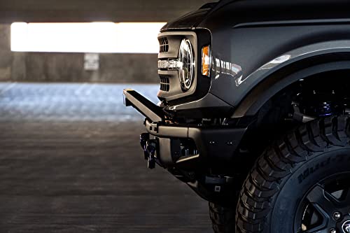 Image of DV8 Factory Modular Front Bumper Bull Bar for 2021-2026 Ford Bronco | Factory Modular Steel Bumper, Mounts 13-inch single row LED, Low Profile