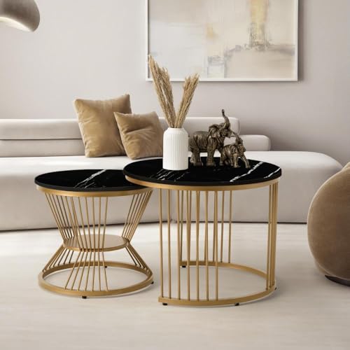 Image of Wakefit Center Table | 1 Yr Warranty | Coffee Table for Living Room Wooden, Tea Table for Living Room Wooden, Sofa Table, Free Installation from Brand, Modern Multi-Functional & Wobble-Free(Mocha)