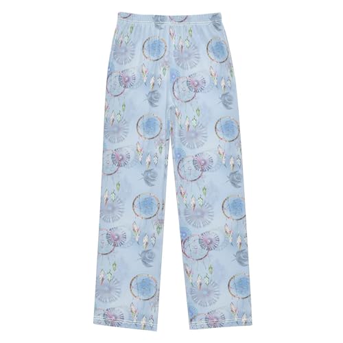 ZZXXB Galaxy Dream Catcher Boys Long Pants Soft Trousers Elastic Waist Kids Lounge Bottoms with Pockets S-XL