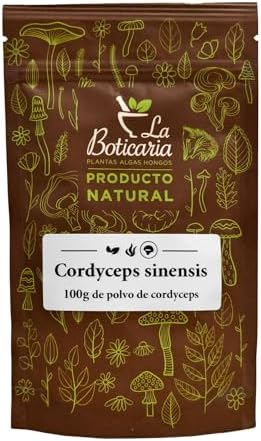 Cordyceps Sinensis. Hongo Energizante y Revitalizante. Bolsa con 100g de polvo puro de set...