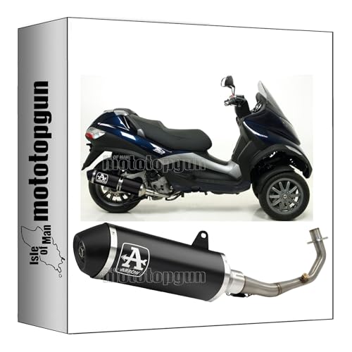 Ligne complete Arrow silencieux alu noir pour Piaggio MP3 400 RST