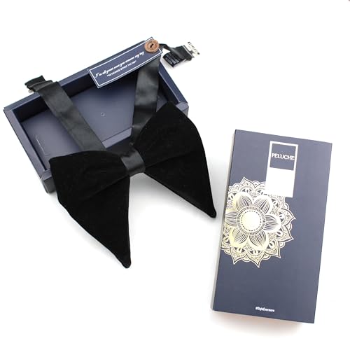 Image of Peluche Solid Essentials Butterfly Black Butterfly Bow Tie