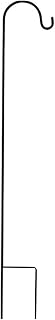 DOITOOL 1Pack Ground Shepherds Hook for Outdoor Shepherds Hook for Bird Feeder for Outside,Hummingbird Bird Feeder Pole for Hanging Plant Baskets, Solar Lights,Lanterns (Black,47Inch)