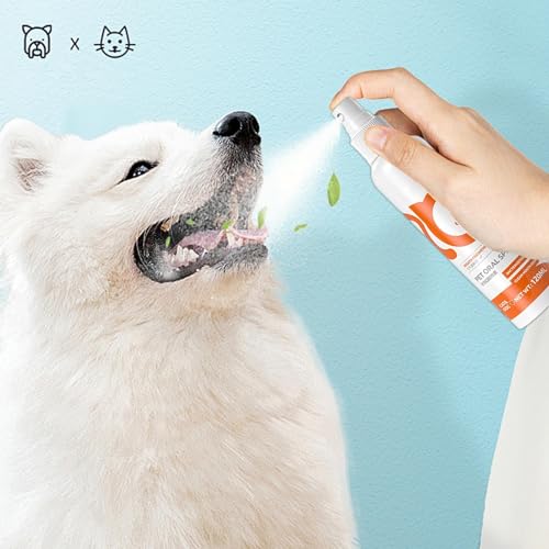 Spray bucal para cães, spray respiratório para cães para mau hálito | Spray de higiene bucal para an