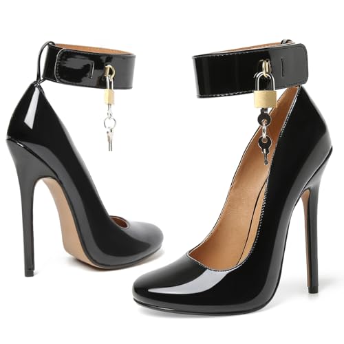Image of Unisex High Heels for Men and Women 5.5 Inch Stiletto Heels | Round Toe Pumps Sexy Dress Party Shoes