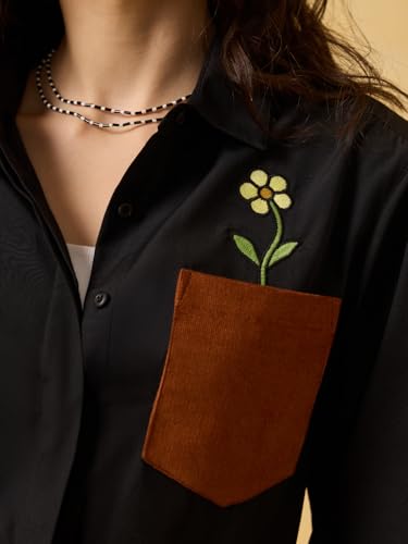 Chemise légère brodée Flora coupe décontractée aux finitions soignées - 2