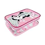 Estojo Baú Grande em PVC Cristal Minnie