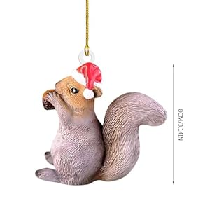 Christmas Decorations, Christmas Tree Ornaments - Cute Hanging Ornaments for Christmas Tree - Christmas Decor Indoors Home Party-Animal Squirrel Christmas Decorations Christmas Tree Ornaments Cute Hanging Ornaments for Christmas Tree Christmas Decor Indoors Home Party Animal Squirrel