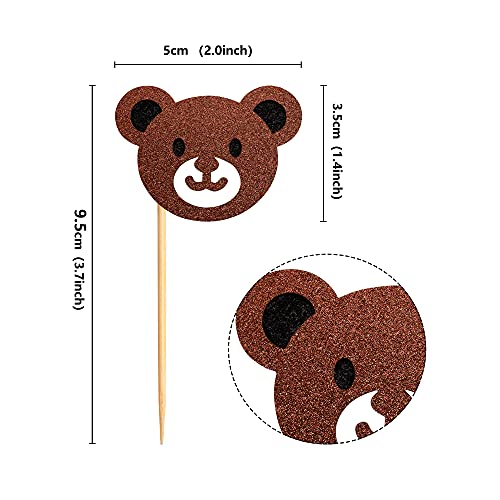 30 Stück Bären Cupcake Topper, süßer Bär, Cupcake Dekorationen, Kinderparty, Babyparty, Tiere, Motto-Feier, Geburtstag, Party Dekorationen