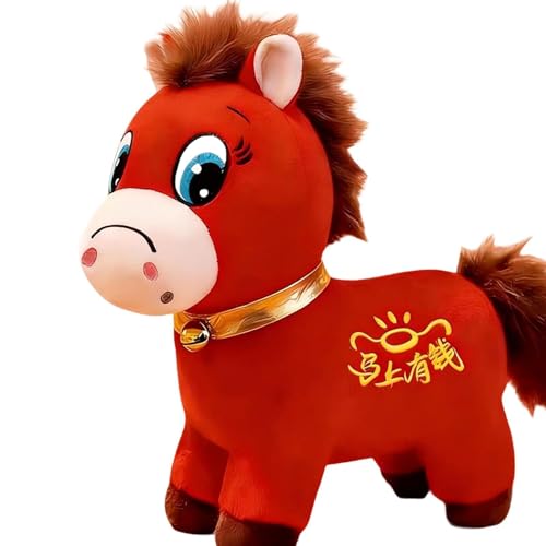 Peluche cheval 50 cm stable pour remplacer les décorations fragiles