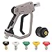 Produktbild 4000 PSI Hochdruckreiniger Pistole, Yuirshion 5 Düsen Schnellanschluss Autowaschpistole, mit M22 Schnittstelle, kompatibler für Karcher K1-K7 Adapter, Autowasch-Pistolen-Set für Autoreinigungsgerät