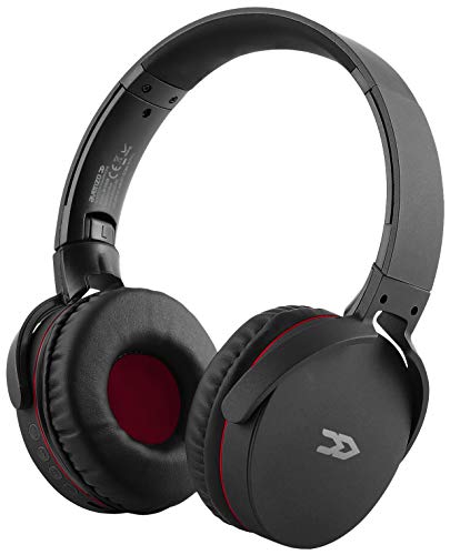 Avenzo - Auriculares Inalámbricos, Modelo AV-HP2002B, con Bluetooth, Cómodos y Adaptables, con Radio FM, Auriculares con Micrófono, Auriculares Inalámbricos Diadema, Color Negro