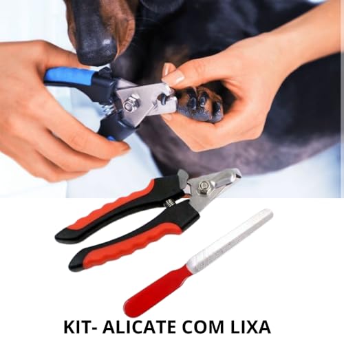 Cortador de Unhas Para Pet Alicate e Lixa Para Gatos e Cachorro