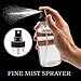 Cornucopia Brands 8-Ounce Clear Glass Fine Mist Spray Bottles (Pack of 4) Boston Round w/Atomizer Spritzers for Aromatherapy Perfume, Cologne, DIY & More