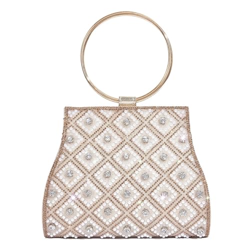 Sac de soirée strass de prestige et sac à main doré haute finition