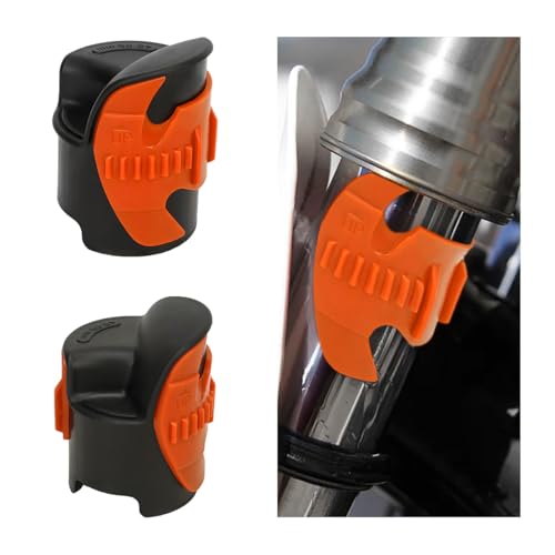 Image of 2 PCS Motorcycle Fork Seal Cleaner Tool, Front Fork Seal Cleaner Removal Tools Fits 45-55mm Seal Mate Oil Level, Motorcycle Dirt Bike Cleaning Shock Repairing Absorber Tool (Orange)