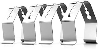 4 Set Stainless Steel Grill Clips Holder, Probe Clip Universal Temperature Reading Thermometer Grill Clip Accessories