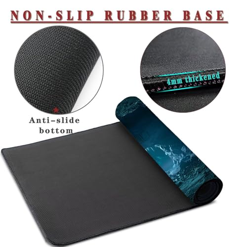 Grand tapis de souris gaming XL 1000x400mm imperméable en caoutchouc antidérapant pour bureau gamer
