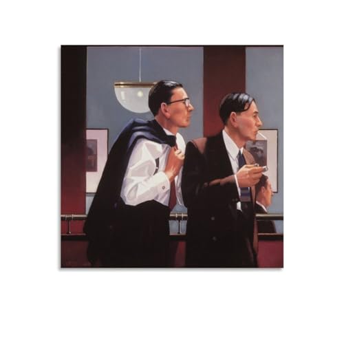 Toile Gentleman Jack Vettriano 70x70 cm pour mur blanc vide