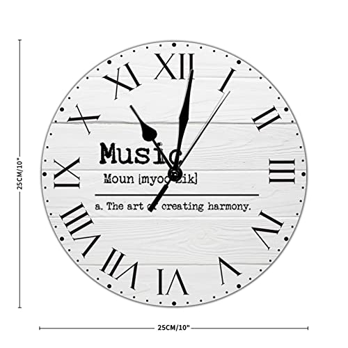 PVC-Wall-Clock-Music-Definition-Hanging-Clock-Primitive-Quotes-Roman-Numerals-Clock-10in-Typography-Wall-Art-Battery-Operated-Large-Wall-Clock-for-Living-Room-Bedroom-Office-Kitchen-Decor PVC Wall Clock Music Definition Hanging Clock Primitive Quotes Roman Numerals Clock 10in Typography Wall Art Battery Operated Large Wall Clock for Living Room Bedroom Office Kitchen Decor