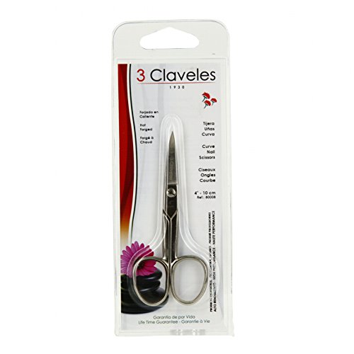 3 Claveles tijera uñas curva 4' 10 cm