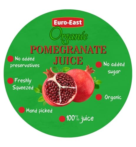 Euro-East BIO Granatapfel 100% Direktsaft 6er Pack, Pomegranate saft kein Zuckerzusatz (6x1 Liter)