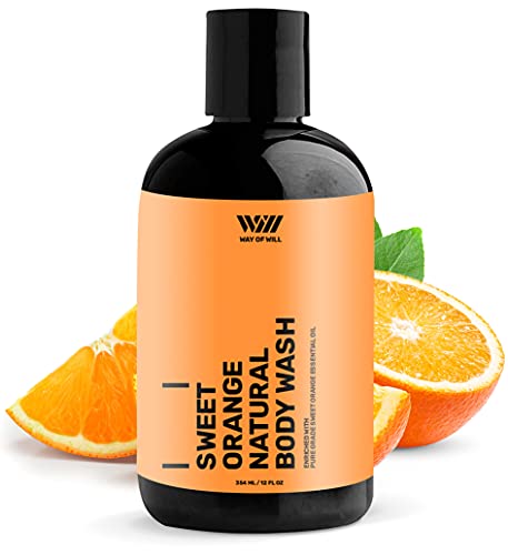 Way Of Will Sweet Orange Body Wash, Moisturizing Body Wash with Sweet Orange Essential Oil, Body Wash for Women and Men, Paraben and Sulfate Free, 120 mL