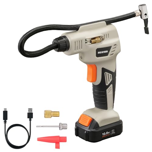 アイリスオーヤマ 充電式エアコンプレッサ10.8V JAC10TC サンドベージュ