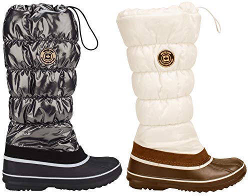 Schreuders Sport Women's Winter-Grip Canadian Moon Snow Boot, Black/Anthracite, Size 41 #TOP1