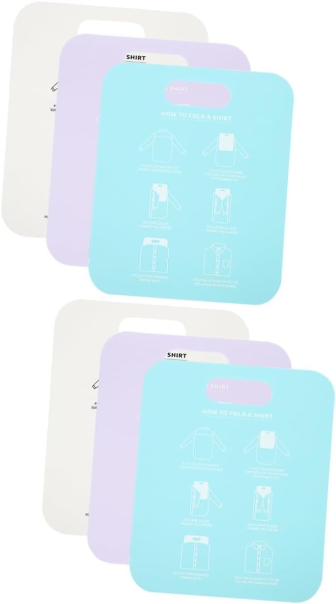 6 Pcs Clothes Board Laundry Folding Board Shirt Folding Tshirt Folder Board Tshirt Folder Flip Fold Laundry Folder Clothes Folder Boards Folding Board for Shirt Pp
