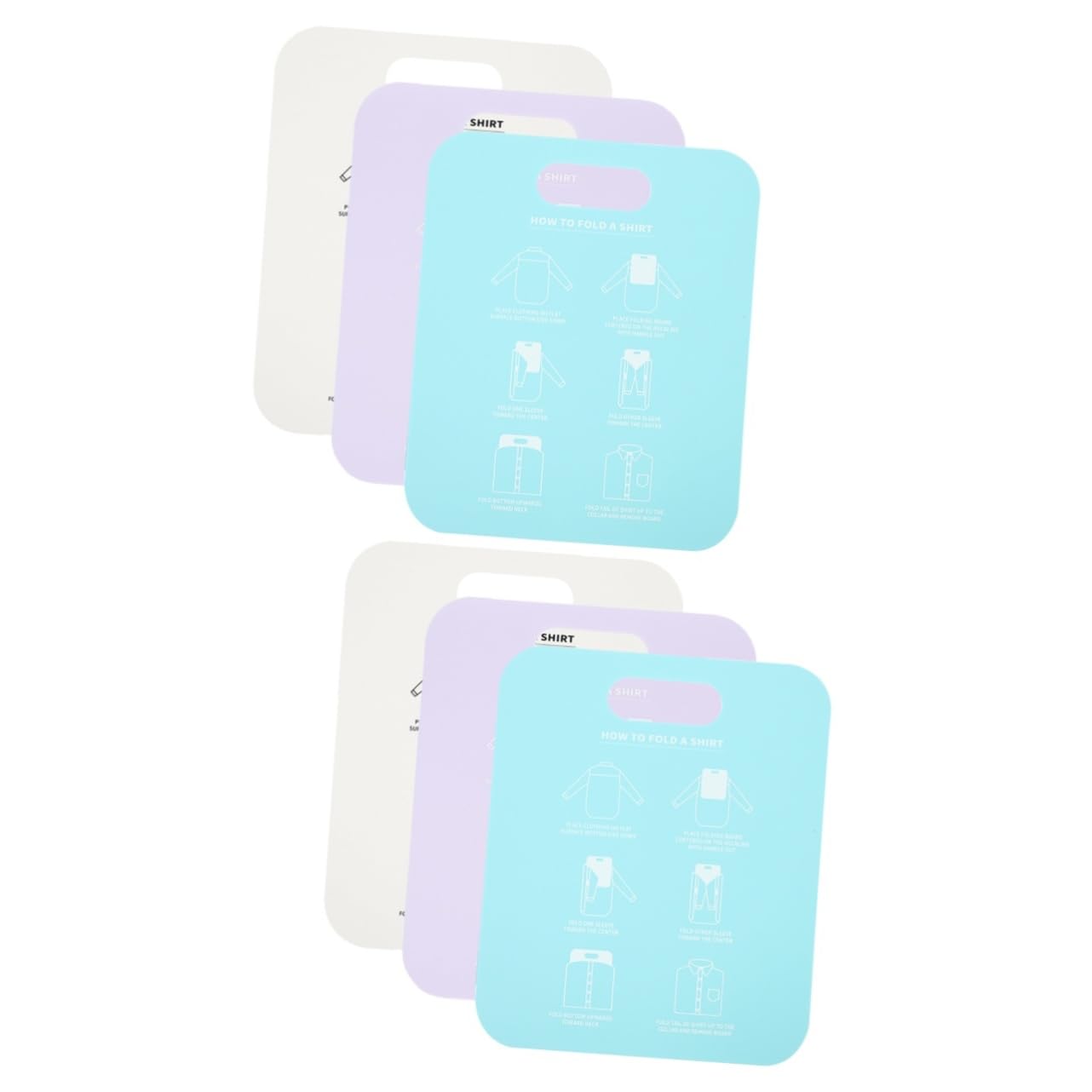 6 Pcs Clothes Board Laundry Folding Board Shirt Folding Tshirt Folder Board Tshirt Folder Flip Fold Laundry Folder Clothes Folder Boards Folding Board for Shirt Pp