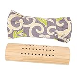 LOORGVEL Holz Moxibustion Kissen mit Abnehmbarem Bezug Nackenstütze für Sauna Ergonomisches Kopfkissen zur Haltungskorrektur Wärmefilter für Effektive Entspannung und Schmerzlinderung bei