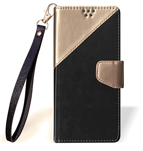 Image of SBMS Flip Cover Back Case Cover for Vivo Y27 with Magnatic Closure | Inbuilt Stand | Card & Money Pocket (Multicolor Black)