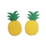 Cartoon Summer Seaside Sun Coconut Hat Embroidery Hot Melt Adhesive Clothes Bag Iron On Hand Sewing Patch (2 Pineapple Patch)