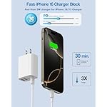 40W iPhone 16 Charger Block, 2Pack 4-Port Fast USB C Charger Blocks, Multiport PD Power Adapter & QC Plug iPhone Cube USBC Charging Brick Apple Adapter for iPhone 16/16 Pro/15/15 Pro Max/14/13/12/iPad - Image 3