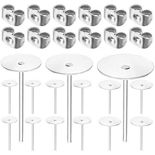 📿 Splendidi orecchini a perno: bellissimi orecchini a perno con chiusura a farfalla. Gli orecchini a perno in acciaio inox sono dotati di chiusure e stopper; le due misure disponibili sono perfette per creare diversi gioielli fai da te
