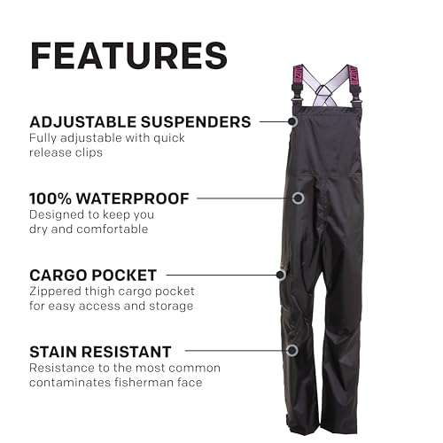 Grundéns Black Waterproof Weather Watch Bib for Women, X-Large - Image 4