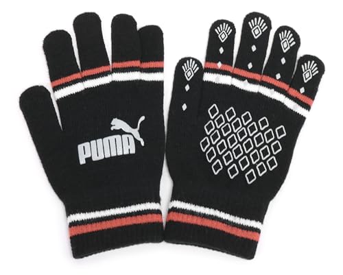 PUMA [プーマ] トレーニング ランニング 手袋 NO.1ロゴ マジックグローブ 041800 24年秋冬カラー ブラック/ディーバ ピーチ(09) S