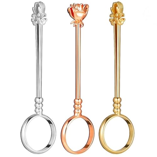 Adjustable Brass Cigarette Holder Ring for Women, 3 Pack Finger Ring with Loop Closure and Filter Tip for Smoking Accessories - Orevan