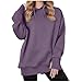 JOAU Womens Oversized Hoodies with Thumb Hole Casual Long Sleeve Pullover Sweatshirts Y2k Clothes Fall Fashion Outfits 2025 Purple