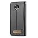 J&D Case Compatible for Moto Z2 Play Case, Wallet Stand Slim Fit Heavy Duty Shockproof Flip Cover Wallet Case for Motorola Moto Z2 Play Wallet, Not for Moto Z Play/Moto Z3 Play Black