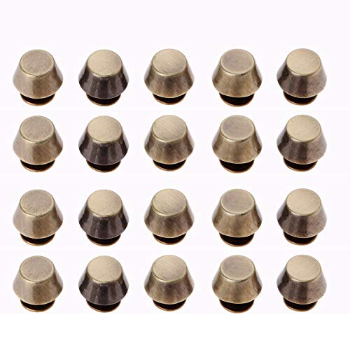 底鋲 ネジ式 スタッズ 台形型 バッグ カバン レザークラフト DIY 飾り 11mm 20個セット ブロンズ