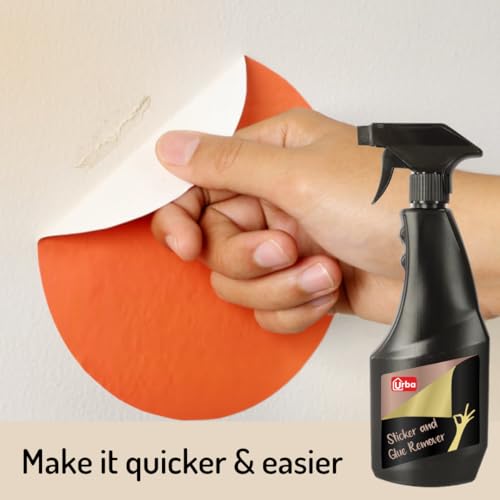 Image of URBA Sticker and Glue remover 500 ml (Pack of 5) | Adhesive Remover Spray | Used to Remove Gum Glue,Stickers, Adhesives | Car Glass Sticker Remover Spray (500 ml)
