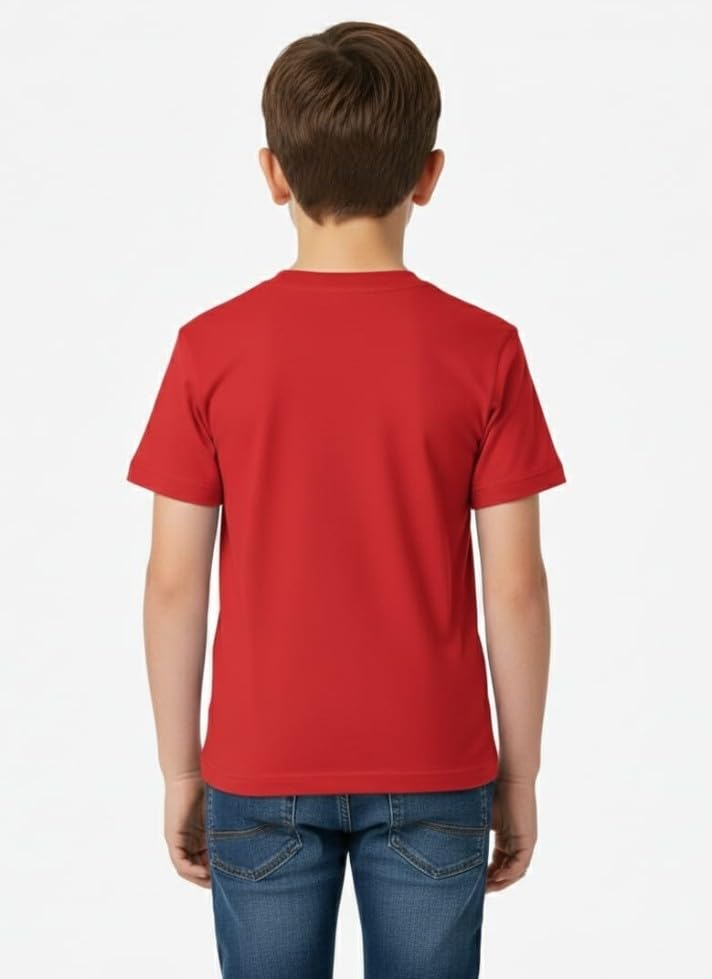 Image of T-Shirt for Boys | Super Colour (White Black Pink Yellow) Super Cotton [100% Pure] Solid Plain Tees