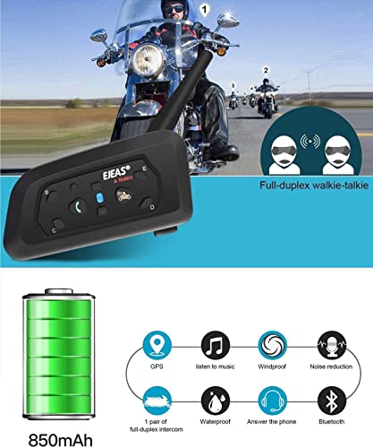 V6 Intercomunicador Bluetooth Profissional de Árbitro de Futebol, 850mAh Full Duplex 1200M Interfone