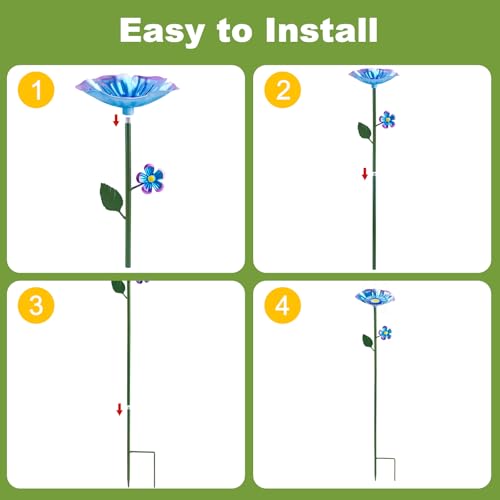 image for GoClimber 4 Pack Bee Watering Station, Bee Bath for Garden, Colorful M