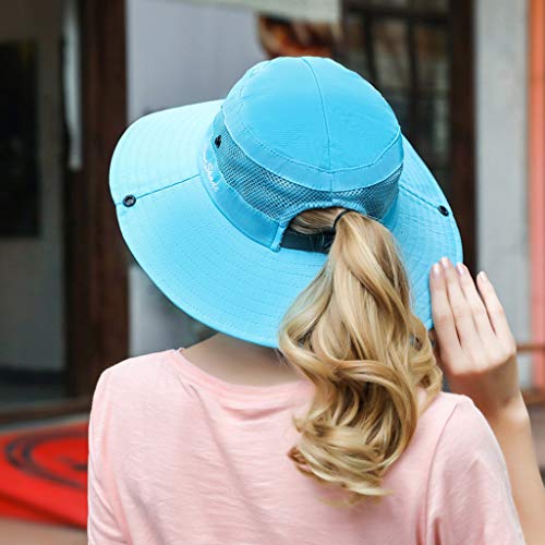 Sombrero tipo bucket unisex con agujero para coleta miniatura 7