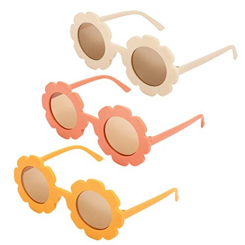 DRESHOW Kinder Sonnenbrille Runde Blume Brille für Mädchen Jungen im Freien Strand Urlaub Niedlich Brillen