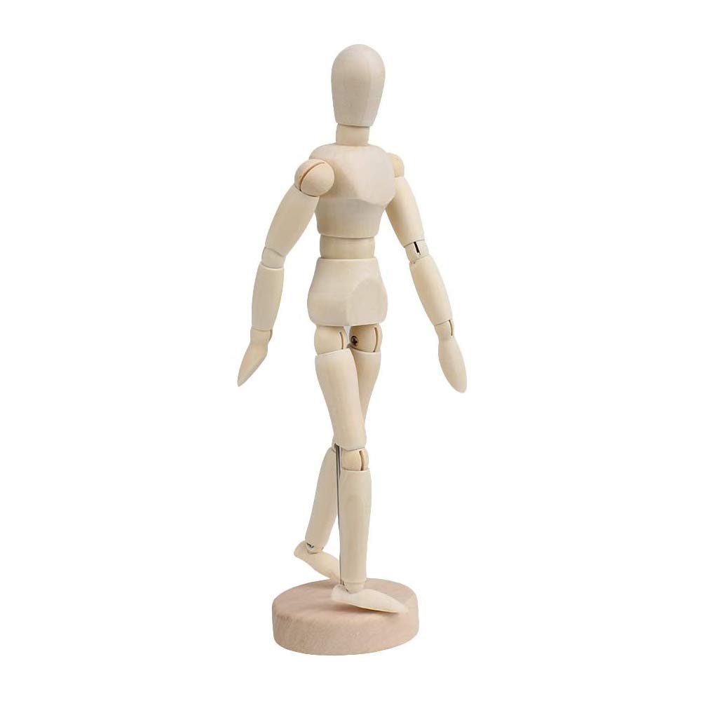 Voanzo Light 8" Artists Wooden Manikin Jointed Mannequin Perfect For Home Decoration/Drawing The Human Figure